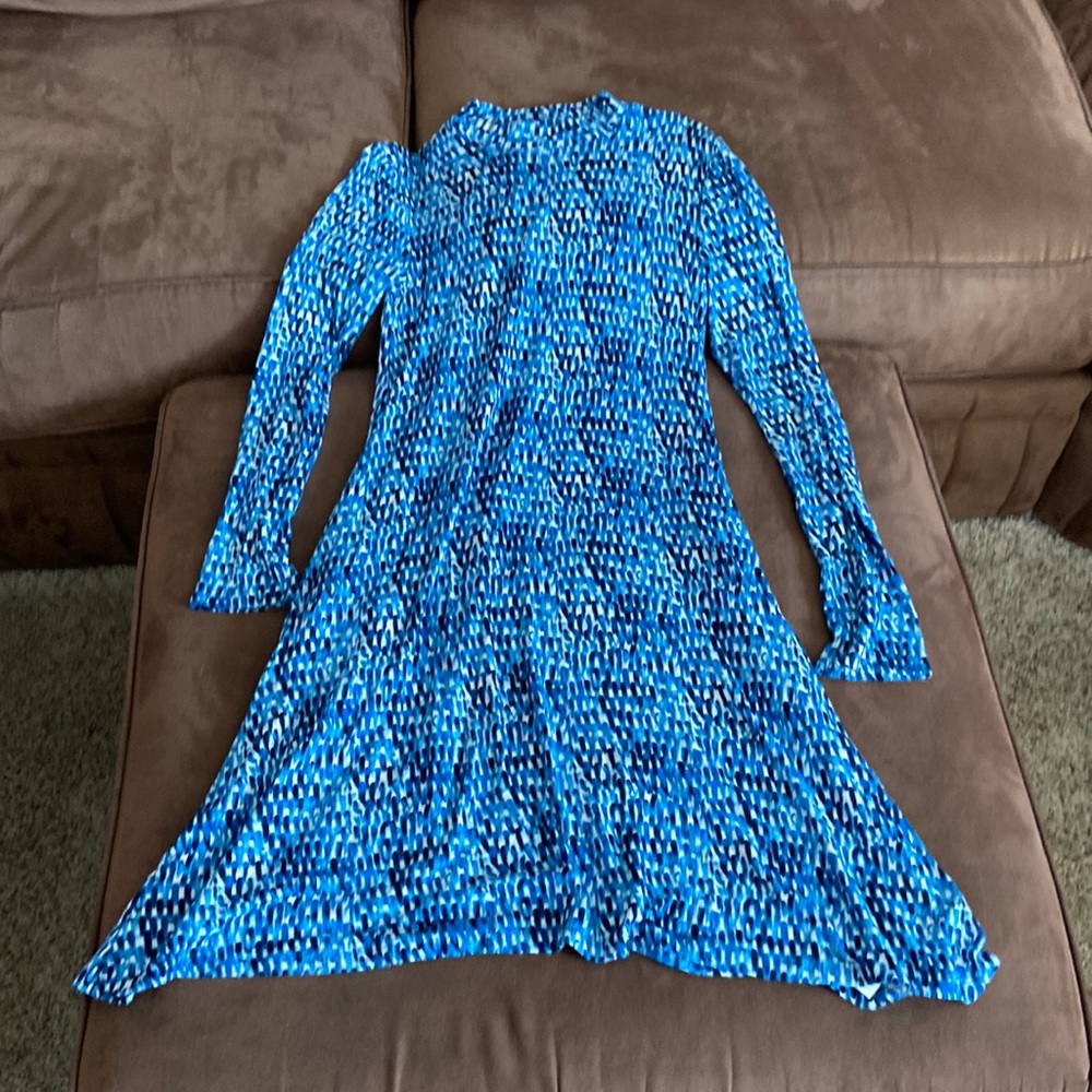 Maeve by Anthropologie long sleeve dress blue.